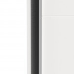 Ντουλάπα ρούχων Kawen pakoworld δίφυλλη με συρόμενες πόρτες λευκό 116.5x60x203εκ