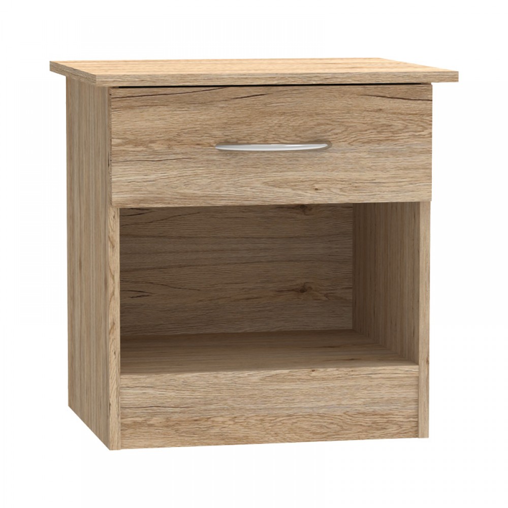 Κομοδίνο Kona pakoworld σε oak απόχρωση 40x34x42εκ