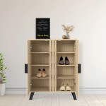 Παπουτσοθήκη-ντουλάπι Shoby pakoworld sonoma 70.5x30x91εκ