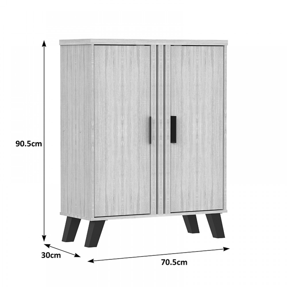 Παπουτσοθήκη-ντουλάπι Shoby pakoworld sonoma 70.5x30x91εκ