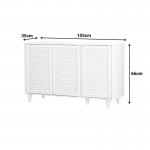 Παπουτσοθήκη-ντουλάπι Ronan pakoworld σε λευκή απόχρωση 105x35x66εκ