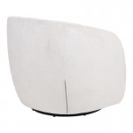 Πολυθρόνα Barrelo pakoworld περιστρεφόμενη με κρεμ ύφασμα 77x72x69εκ