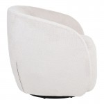 Πολυθρόνα Barrelo pakoworld περιστρεφόμενη με κρεμ ύφασμα 77x72x69εκ