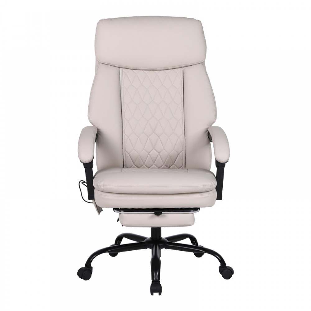 Καρέκλα γραφείου διευθυντή Sedici pakoworld με μηχανισμό massage- pu μπεζ 72x63x115-123εκ