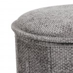 Σκαμπό-μπαούλο Trebia pakoworld γκρι ύφασμα 76x38x38εκ