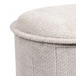 Σκαμπό-μπαούλο Trebia pakoworld κρεμ ύφασμα 76x38x38εκ