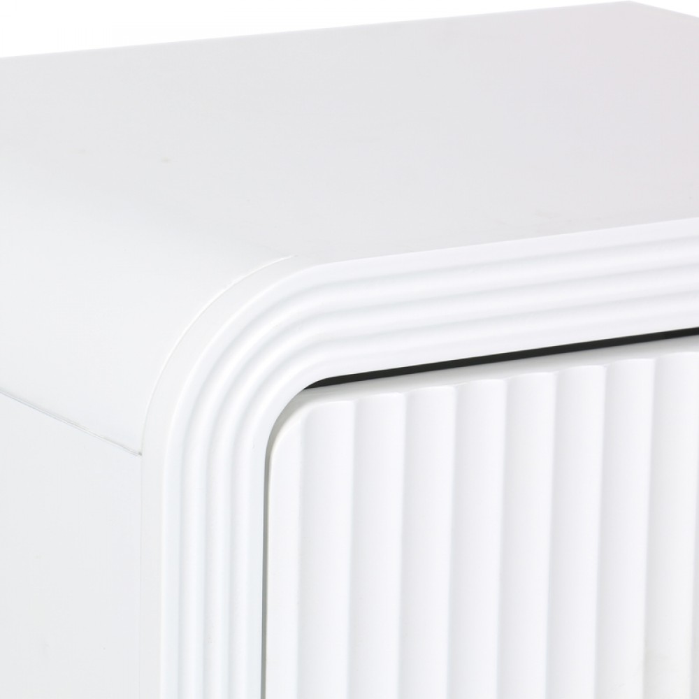 Κομοδίνο Zeplen pakoworld MDF σε λευκή απόχρωση 40x30x53εκ