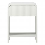 Κομοδίνο Zeplen pakoworld MDF σε λευκή απόχρωση 40x40x53εκ