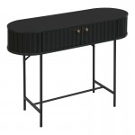 Κονσόλα Zakro pakoworld MDF-μέταλλο σε μαύρη απόχρωση 100x35x75εκ