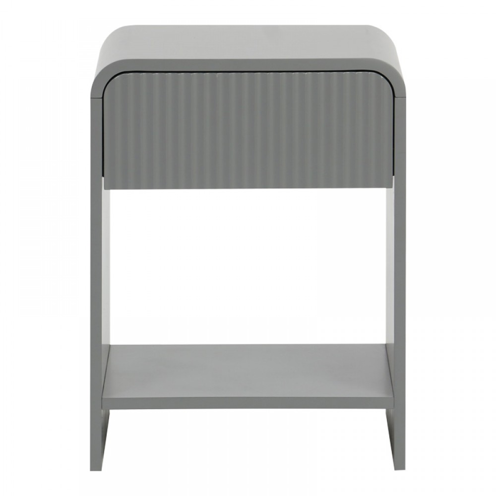 Κομοδίνο Zeplen pakoworld MDF σε γκρι απόχρωση 40x40x53εκ