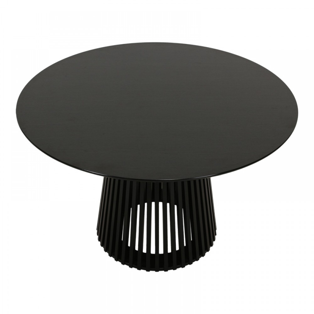 Τραπέζι Domonic pakoworld mdf σε μαύρη απόχρωση Φ120x75εκ