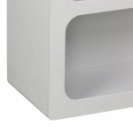 Βιβλιοθήκη-ραφιέρα Emersi pakoworld mdf σε λευκή απόχρωση 70x35x100εκ