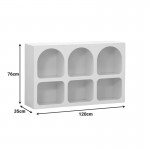 Μπουφές Emersi pakoworld με ράφια mdf σε λευκή απόχρωση 120x35x76εκ