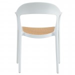 Πολυθρόνα Ember pakoworld με UV protection PP μπεζ- λευκό 52.5x56.5x81εκ.