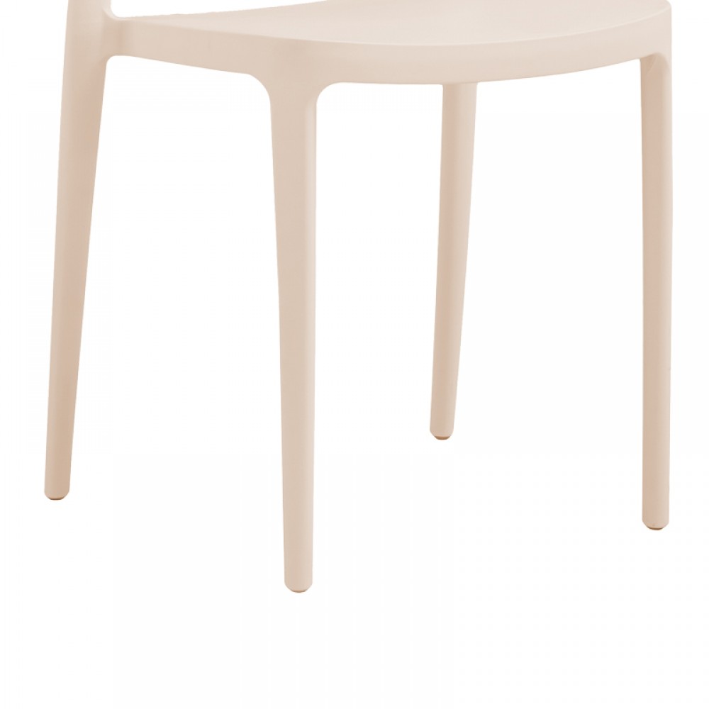 Καρέκλα Amvroan στοιβαζόμενη pakoworld με UV protection cappuccino pp 51x49x79.5εκ
