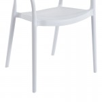 Πολυθρόνα Ankara pakoworld στοιβαζόμενη pp-pe rattan σε λευκή-φυσική απόχρωση 54x55.5x77εκ