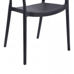 Πολυθρόνα Ankara pakoworld στοιβαζόμενη pp-pe rattan σε μαύρη-φυσική απόχρωση 54x55.5x77εκ