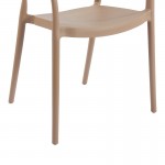 Πολυθρόνα Ankara pakoworld στοιβαζόμενη pp-pe rattan σε μόκα-φυσική απόχρωση 54x55.5x77εκ