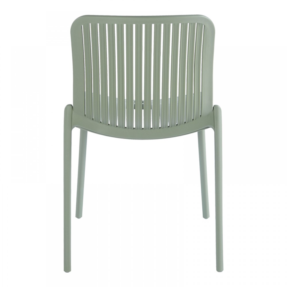 Καρέκλα Teragi στοιβαζόμενη pakoworld pp με UV protection μέντα 58x43.5x82εκ