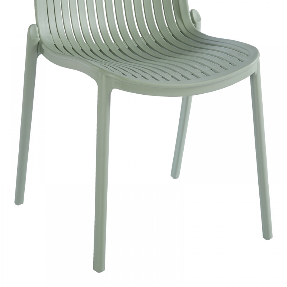 Καρέκλα Teragi στοιβαζόμενη pakoworld pp με UV protection μέντα 58x43.5x82εκ