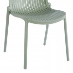 Καρέκλα Teragi στοιβαζόμενη pakoworld pp με UV protection μέντα 58x43.5x82εκ