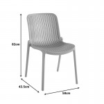 Καρέκλα Teragi στοιβαζόμενη pakoworld pp με UV protection μέντα 58x43.5x82εκ