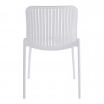 Καρέκλα Teragi στοιβαζόμενη pakoworld pp με UV protection λευκή 58x43.5x82εκ