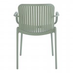 Πολυθρόνα Teragi στοιβαζόμενη pakoworld pp με UV protection μέντα 59x57x82εκ