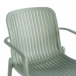 Πολυθρόνα Teragi στοιβαζόμενη pakoworld pp με UV protection μέντα 59x57x82εκ