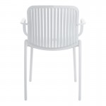 Πολυθρόνα Teragi στοιβαζόμενη pakoworld pp με UV protection λευκή 59x57x82εκ