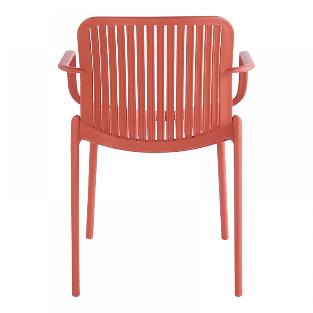 Πολυθρόνα Teragi στοιβαζόμενη pakoworld pp με UV protection terracotta 59x57x82εκ