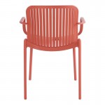 Πολυθρόνα Teragi στοιβαζόμενη pakoworld pp με UV protection terracotta 59x57x82εκ