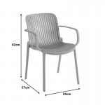 Πολυθρόνα Teragi στοιβαζόμενη pakoworld pp με UV protection terracotta 59x57x82εκ