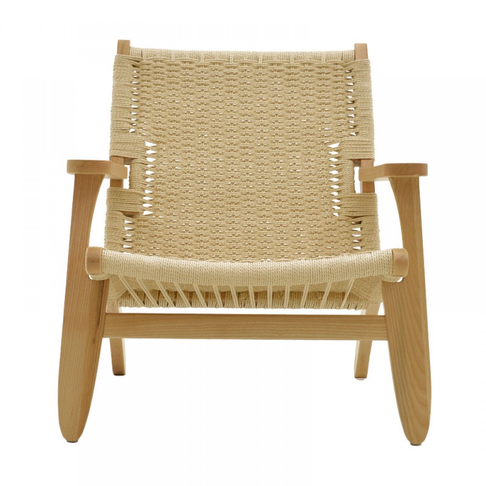 Πολυθρόνα Chiara pakoworld ξύλο οξιάς φυσικό-έδρα φυσικό σχοινί 70x68x75εκ