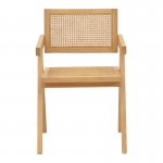 Πολυθρόνα Kalen pakoworld φυσικό rubberwood 52x59x79εκ