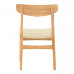 Καρέκλα Eaprine pakoworld φυσικό σχοινί-rubberwood 49x53x77εκ