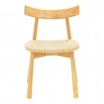 Καρέκλα Clareta pakoworld rubberwood-σχοινί σε φυσική απόχρωση 53x55x79εκ