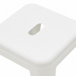 Σκαμπό Utopia pakoworld μέταλλο σε λευκή ματ απόχρωση 30x30x45εκ