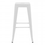 Σκαμπό μπαρ Utopia pakoworld μέταλλο σε λευκή ματ απόχρωση 42x42x76εκ