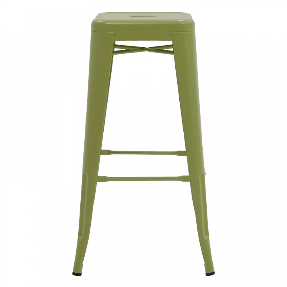 Σκαμπό μπαρ Utopia pakoworld μέταλλο σε λαδί απόχρωση 42x42x76εκ