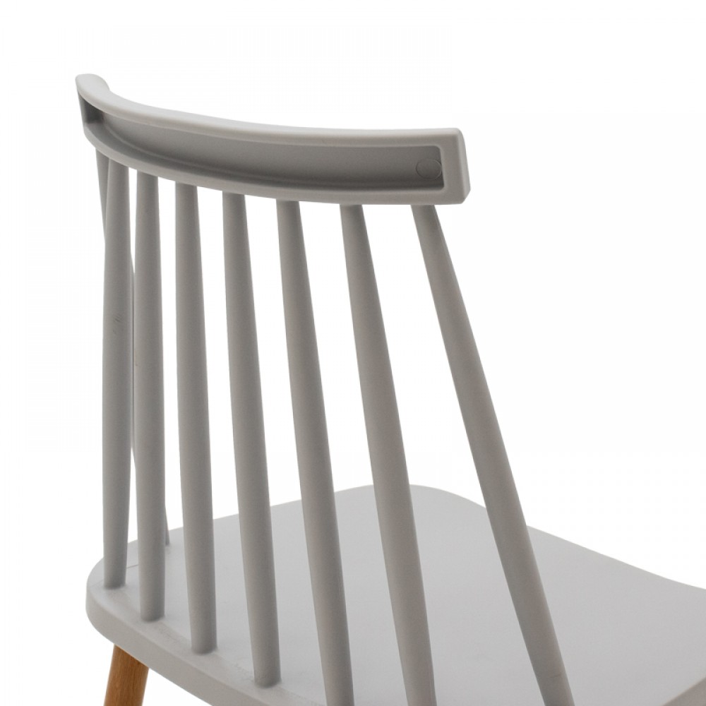 Καρέκλα Aurora pakoworld γκρι pp-φυσικό μεταλλικό πόδι 42x49.5x77εκ