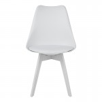 Καρέκλα Gaston I pakoworld PP-PU σε λευκή απόχρωση 48.5x53.5x81.5εκ