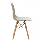 Καρέκλα Julita pakoworld PP cappuccino με φυσικό πόδι 46x52x80εκ