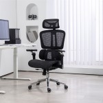 Καρέκλα γραφείου εργασίας Jeffer pakoworld mesh σε μαύρη απόχρωση 67x62x115-125εκ