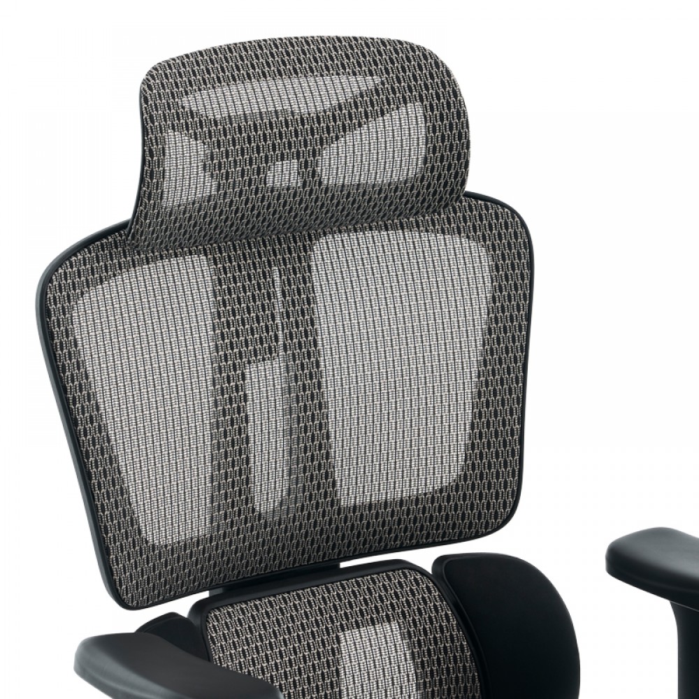 Καρέκλα γραφείου εργασίας ErgoFlow pakoworld μαύρο-γκρι 73x64x112-135εκ