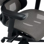 Καρέκλα γραφείου εργασίας ErgoFlow pakoworld μαύρο-γκρι 73x64x112-135εκ