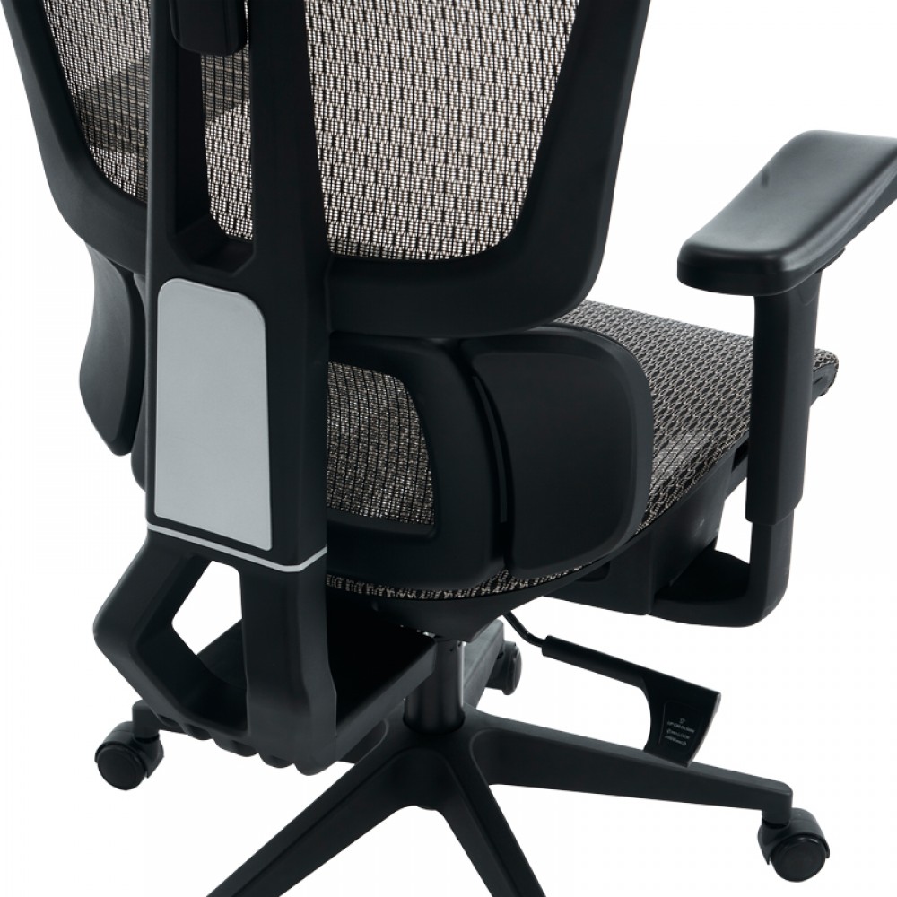 Καρέκλα γραφείου εργασίας ErgoFlow pakoworld μαύρο-γκρι 73x64x112-135εκ