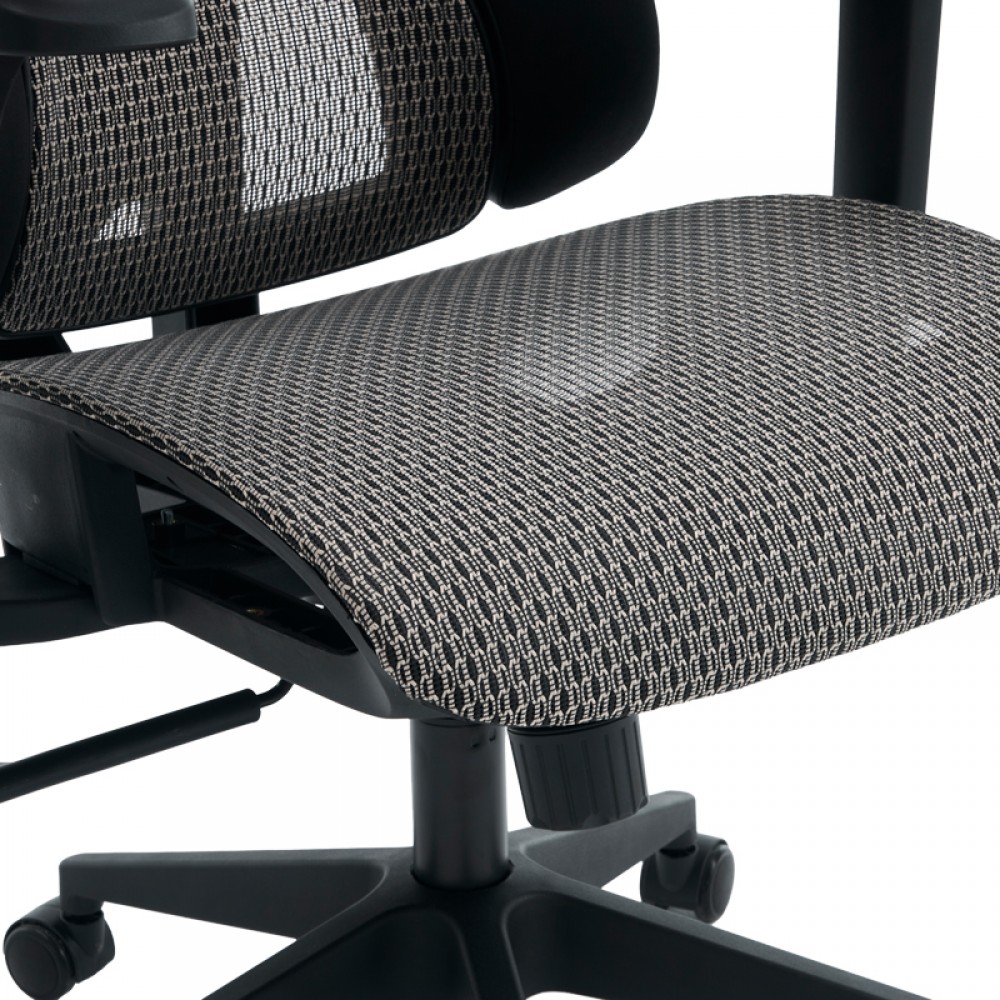 Καρέκλα γραφείου εργασίας ErgoFlow pakoworld μαύρο-γκρι 73x64x112-135εκ