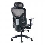 Καρέκλα γραφείου εργασίας Mesgo pakoworld μαύρο-γκρι 68x67-72x110-136εκ