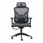 Καρέκλα γραφείου εργασίας Mesgo pakoworld μαύρο-γκρι 68x67-72x110-136εκ